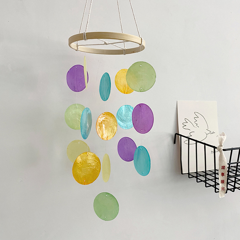 Kids Outdoor Fairy Garden - Seashell Wind Chimes Outdoor Indoor Hanging