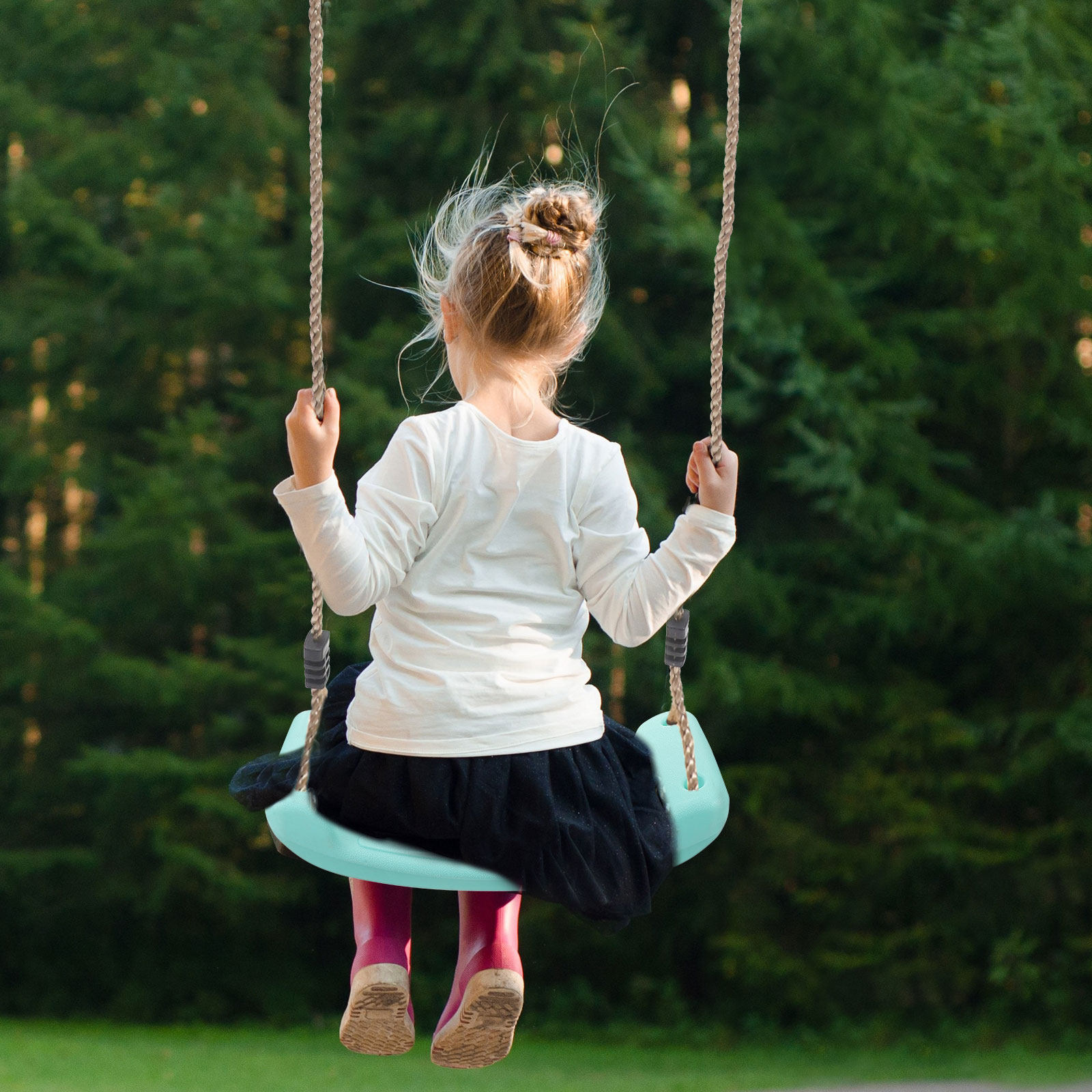 Kids Outdoor Swing Chair - Plastikowe krzesło wiszące dla dzieci, huśtawka,