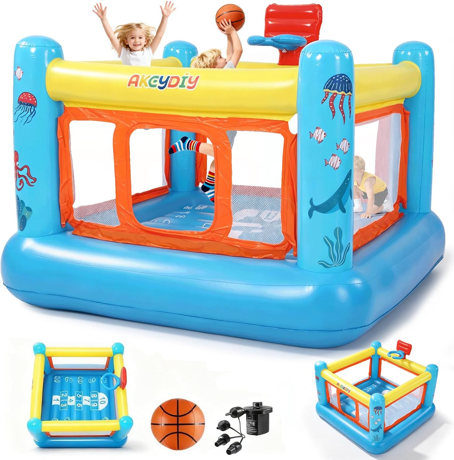Kids Outdoor Basketball - Dmuchany domek do skakania, dmuchany domek