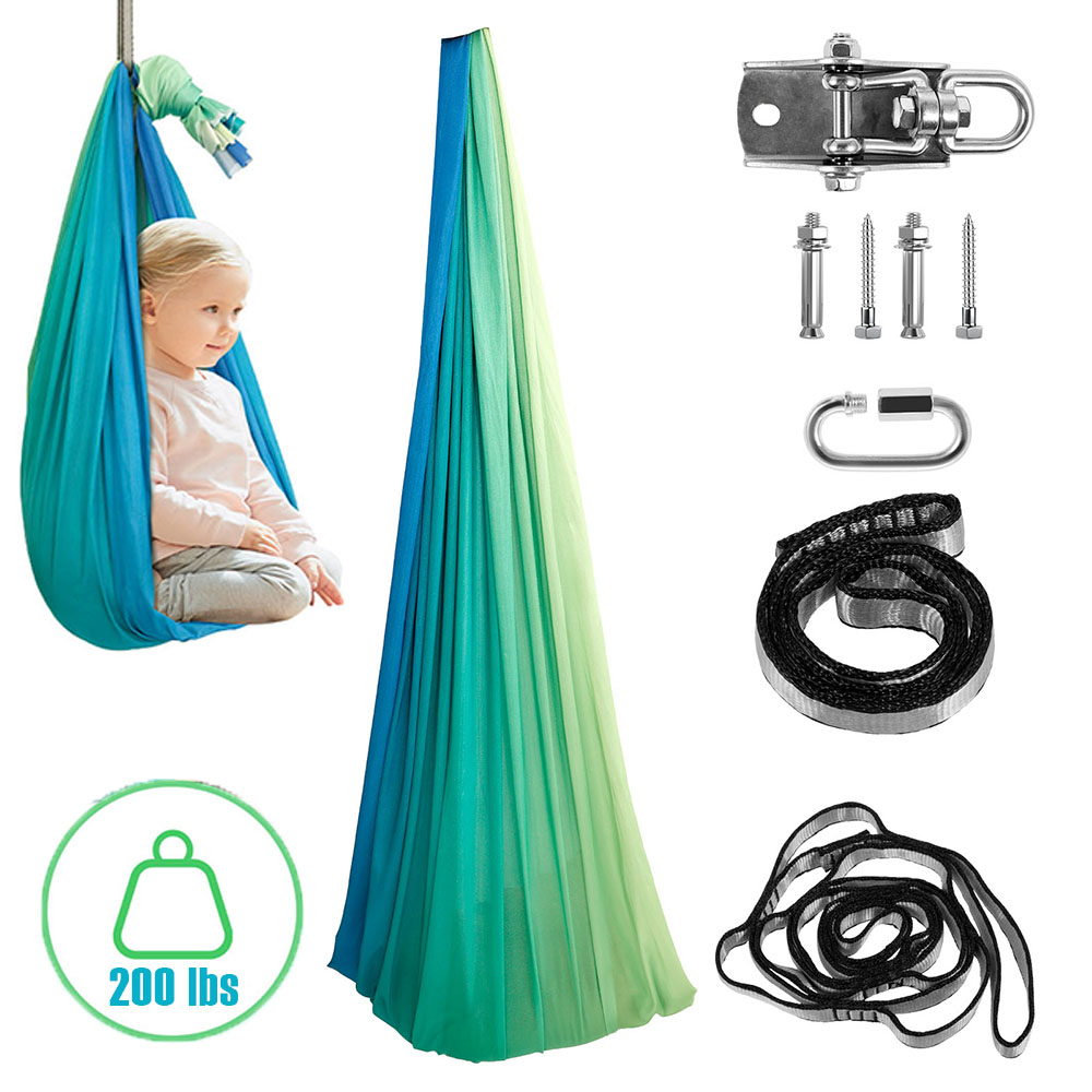 Kids Outdoor Swing And Slide - Huśtawki sensoryczne dla dzieci Dwuwarstwowa wygodna