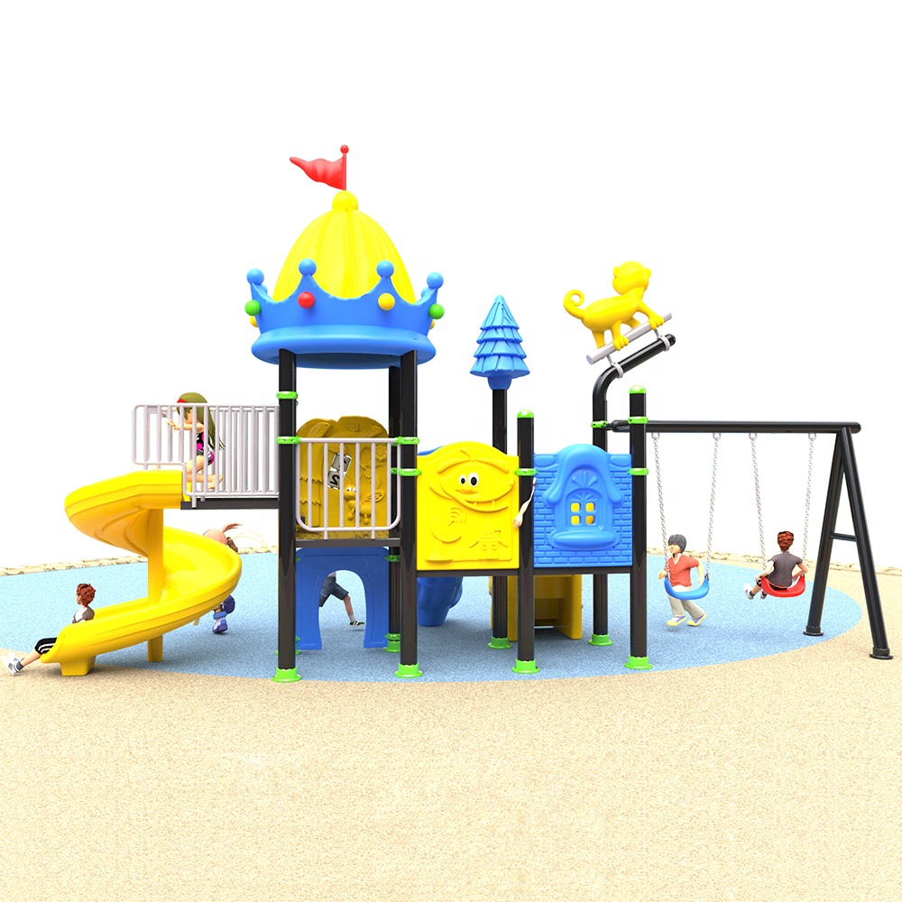 Kids Outdoor Swing And Slide - Wielofunkcyjny Plastikowy Zestaw Zabawek dla Dzieci