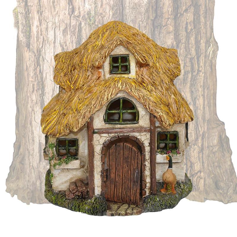Kids Outdoor Fairy Garden - Bajkowy domek ogrodowy drewniane drzewo twarzą