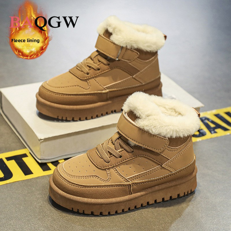 Kids Outdoor Boots - Dziecięce zimowe buty outdoorowe z bawełny,