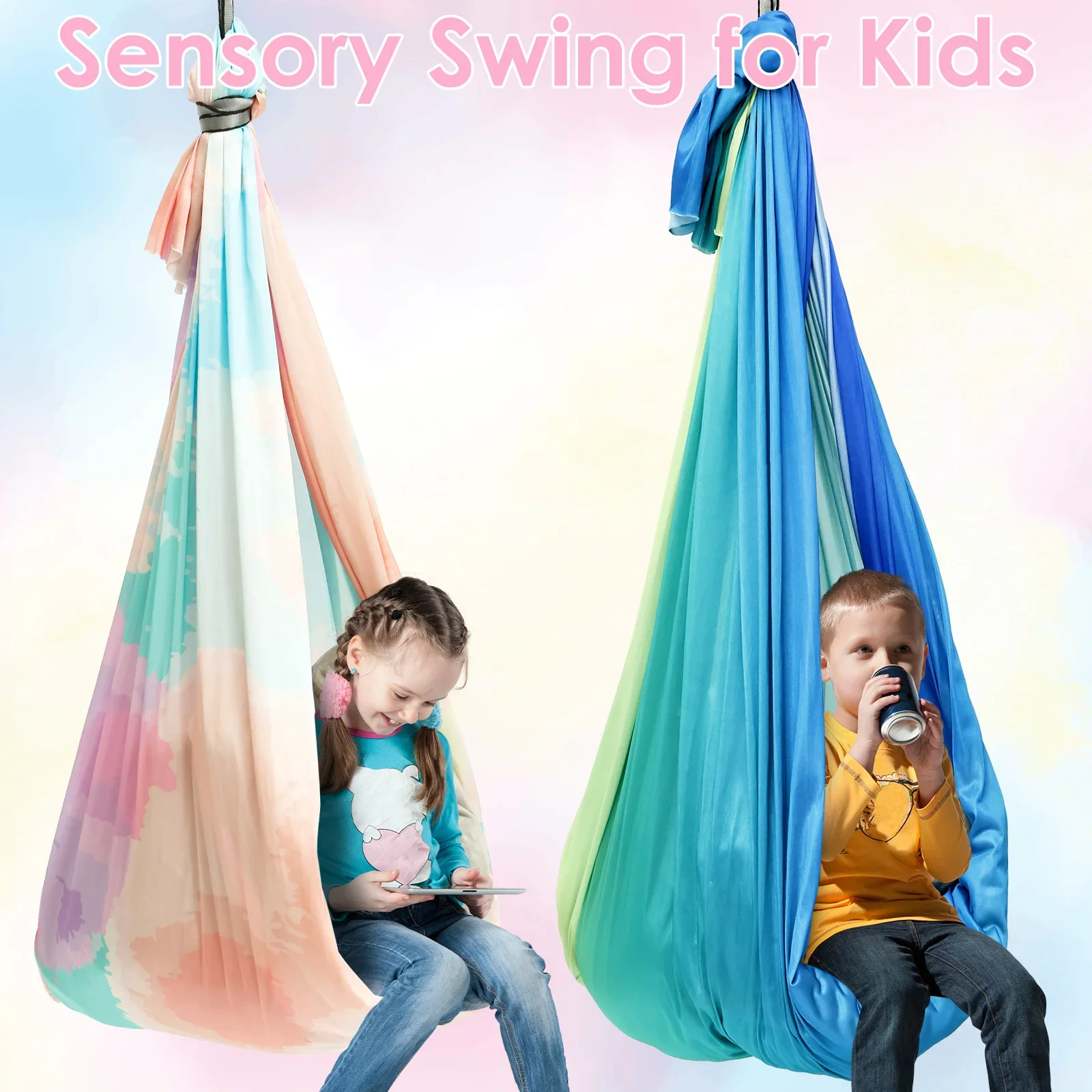 Kids Outdoor Swing And Slide - Huśtawka sensoryczna Wygodny hamak sensoryczny dla