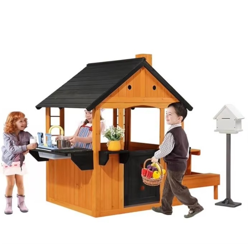 Kids Outdoor Sink - Drewniany domek dla dzieci do zabawy