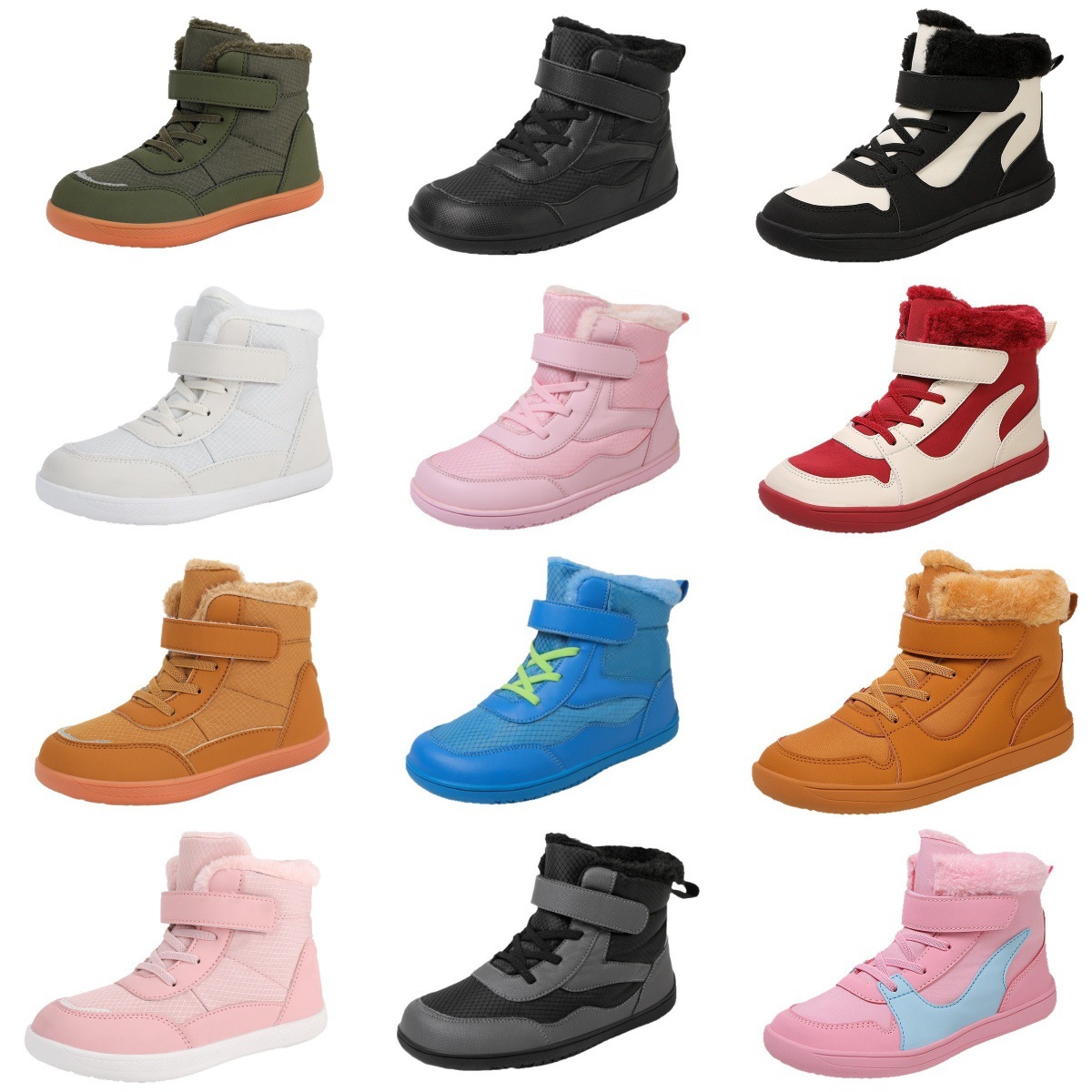 Kids Outdoor Boots - Wysokie zimowe puszyste dziecięce buty śniegowce