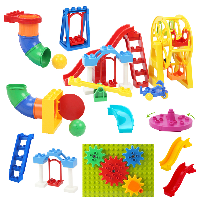 Kids Outdoor Swing And Slide - Duże klocki do budowy plac zabaw