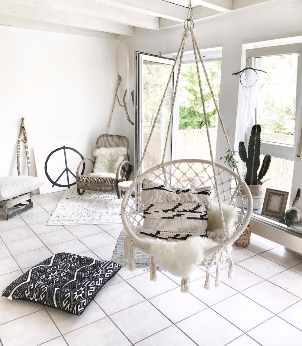 Kids Outdoor Swing Chair - 2025 Nordic Garden ręcznie robione na