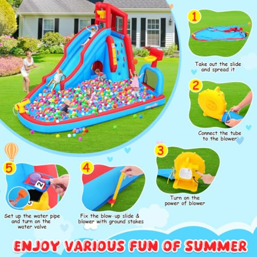Nadmuchiwany park wodny z zjeż – Kids Outdoor Bounce House recenzja i cena
