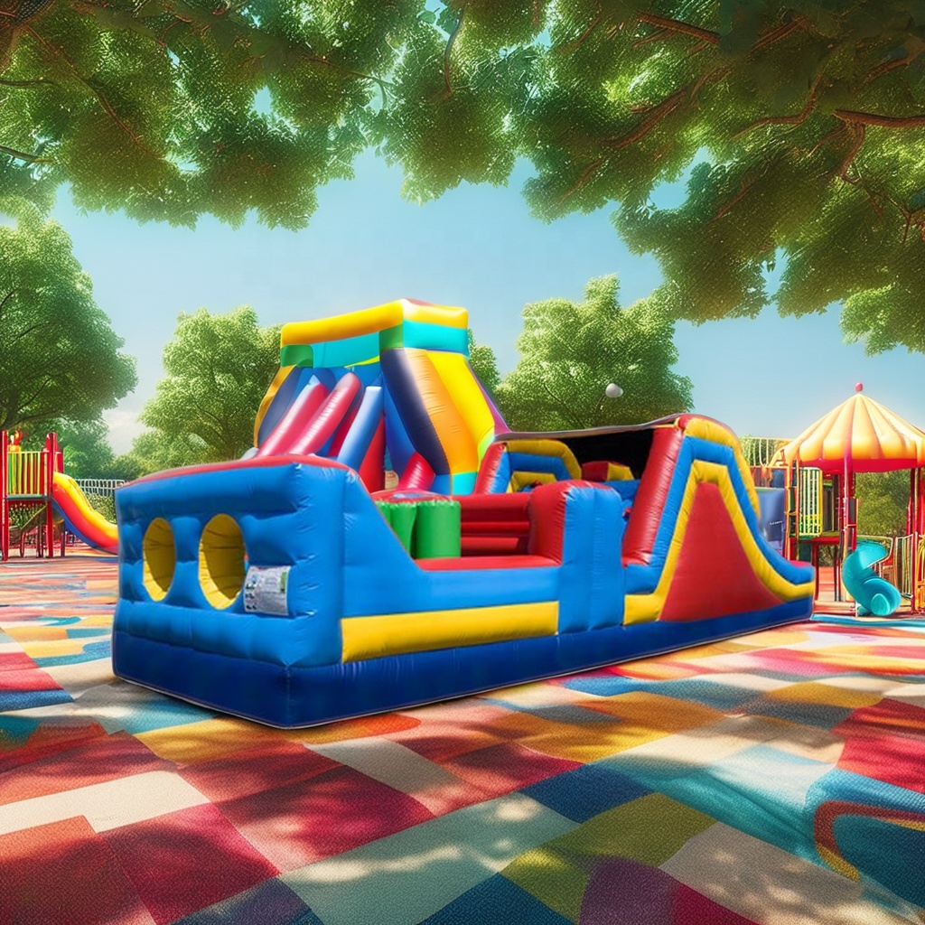 Ogromna komercyjna dmuchana tr – Kids Outdoor Obstacle Course Equipment recenzja i cena