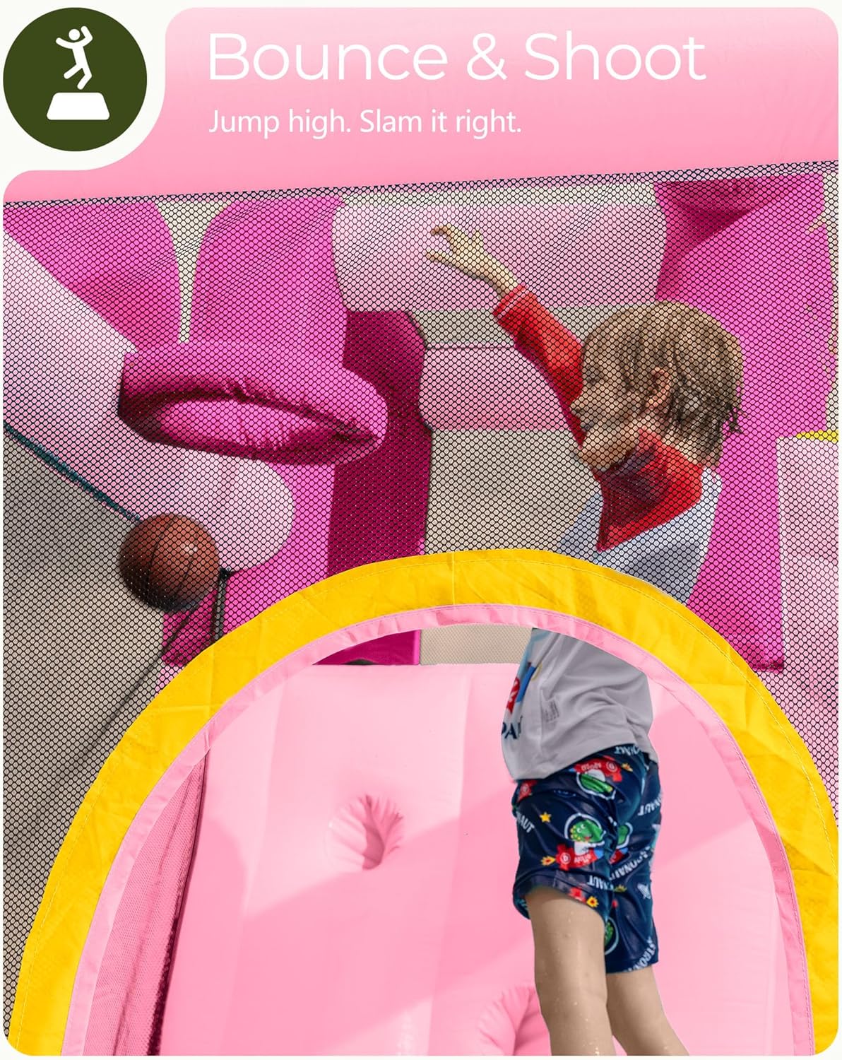 Różowa dmuchana zjeżdżalnia wo – Kids Outdoor Bounce House recenzja i cena