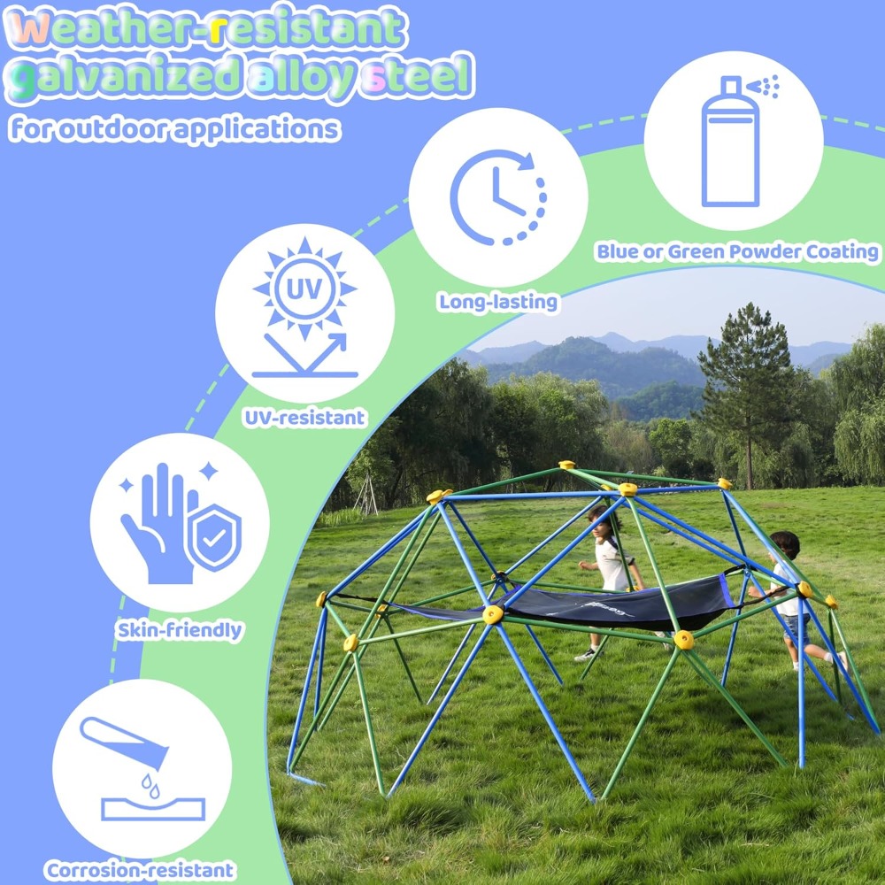 Zewnętrzna geometryczna kopuła – Kids Outdoor Dome Climber recenzja i cena
