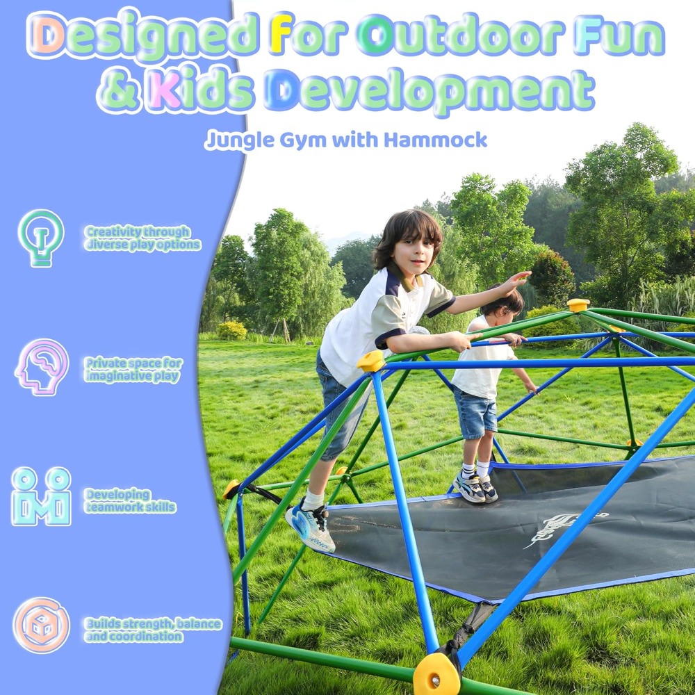 Zewnętrzna geometryczna kopuła – Kids Outdoor Dome Climber recenzja i cena