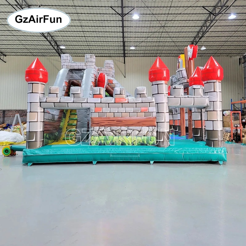 Komercyjny dmuchany zamek ryce – Kids Outdoor Obstacle Course Equipment recenzja i cena