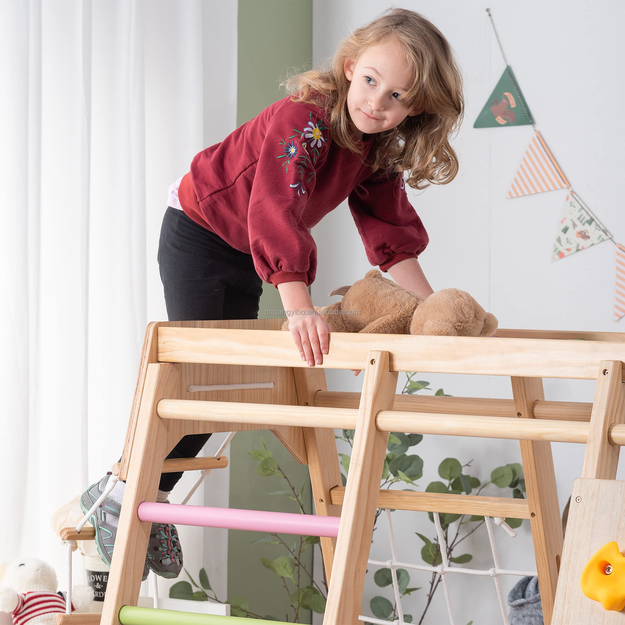 Ścianki wspinaczkowe Produkty  – Kids Outdoor Swing And Slide recenzja i cena