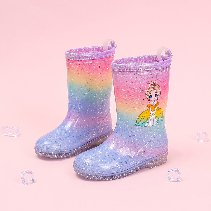 Dziewczęce kalosze z tęczowym  – Kids Outdoor Boots recenzja i cena