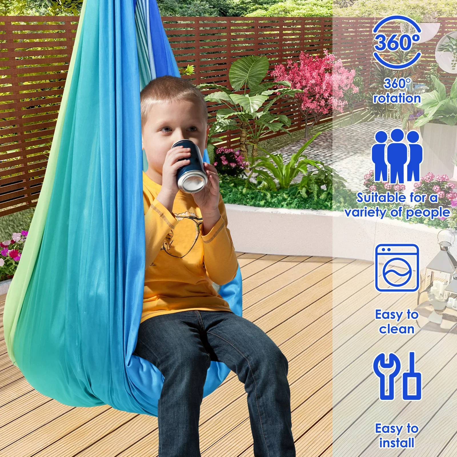 Huśtawka sensoryczna Wygodny h – Kids Outdoor Swing And Slide recenzja i cena