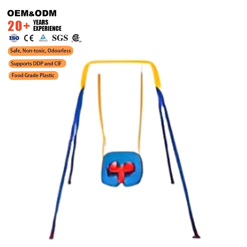 Metalowa huśtawka ogrodowa ze  – Kids Outdoor Swing And Slide recenzja i cena