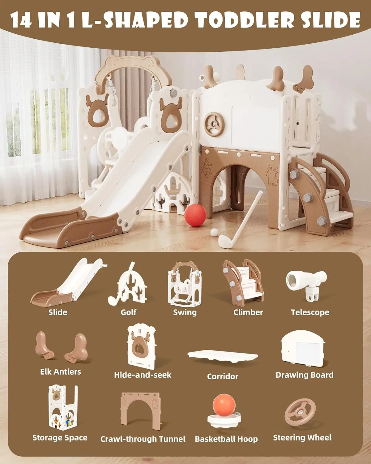 Zestaw zjeżdżalni i huśtawki 1 – Kids Outdoor Swing And Slide recenzja i cena