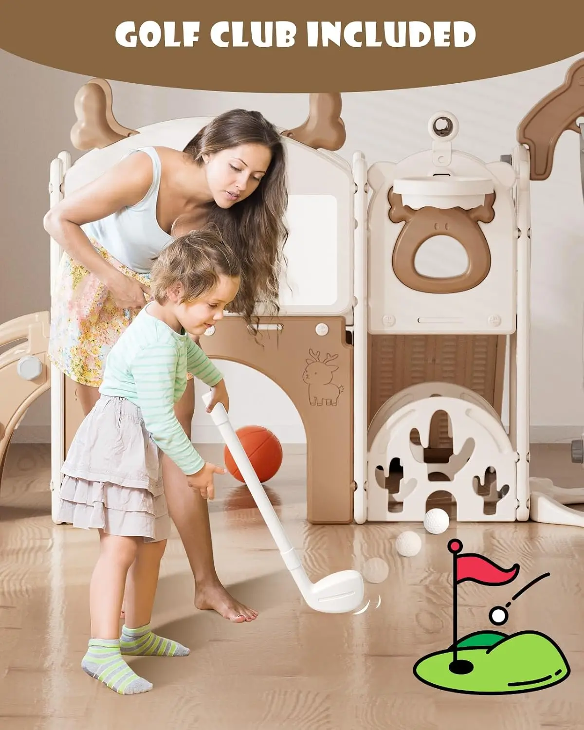 Zestaw zjeżdżalni i huśtawki 1 – Kids Outdoor Swing And Slide recenzja i cena