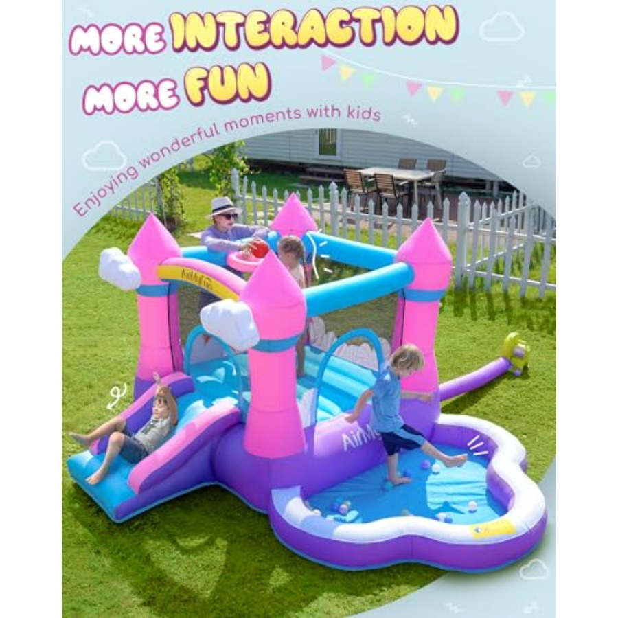 Różowy dmuchany trampolinowy d – Kids Outdoor Bounce House recenzja i cena