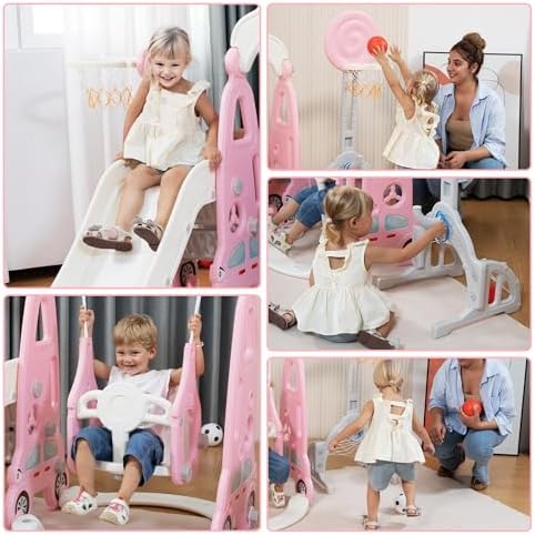 Zestaw do zabawy dla maluchów  – Kids Outdoor Swing And Slide recenzja i cena