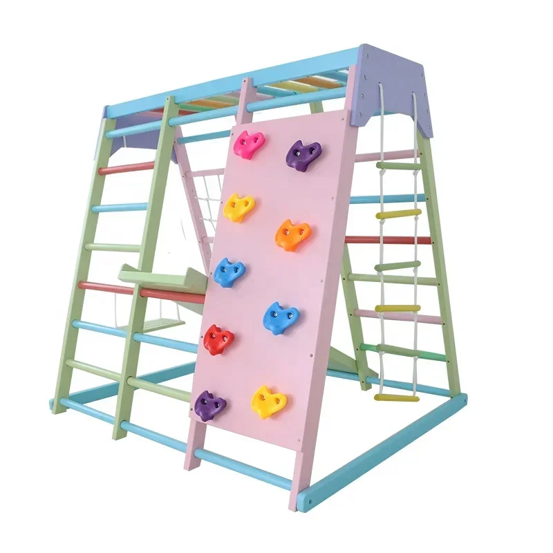 Drewniany zestaw do wspinaczki – Kids Outdoor Gym Equipment recenzja i cena