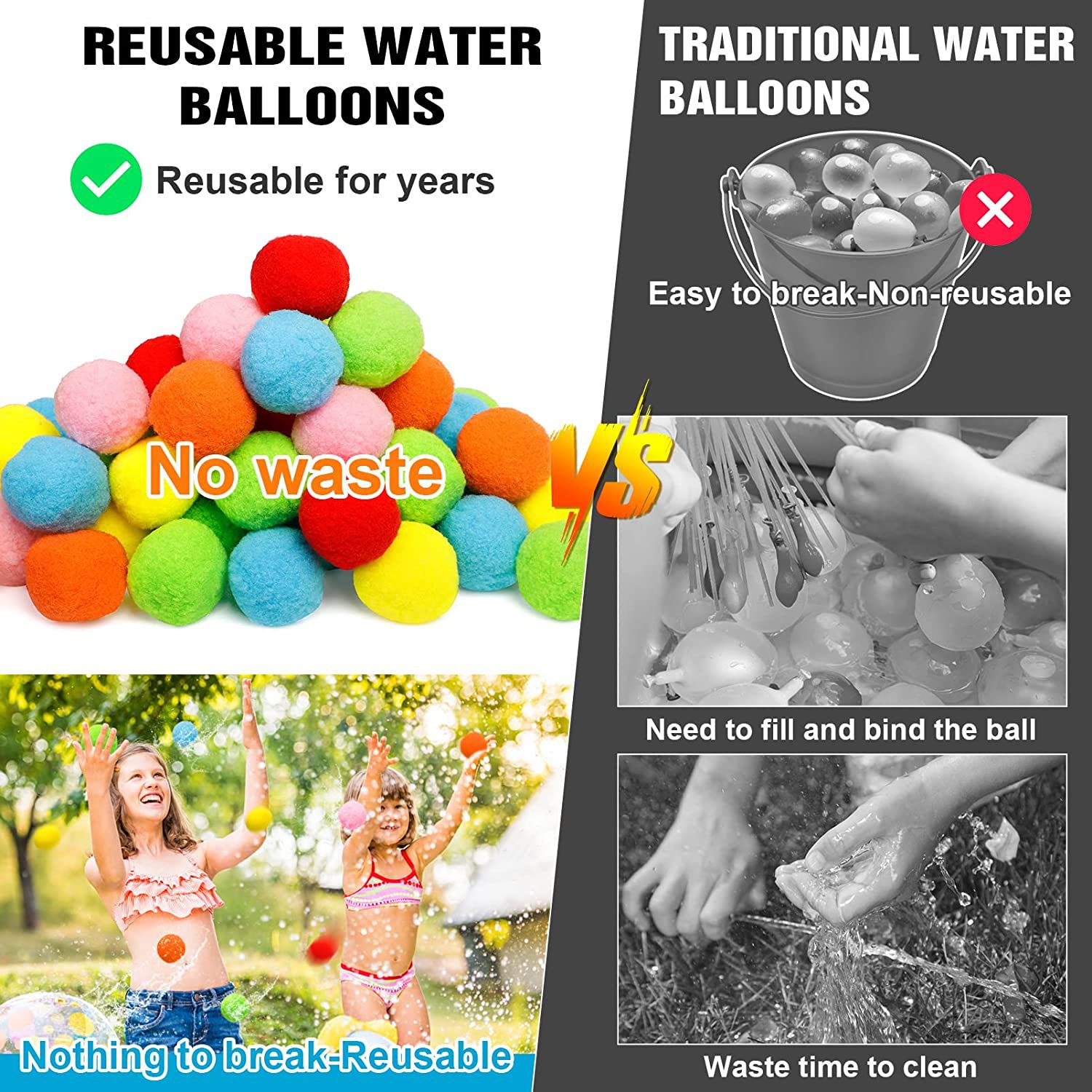 12/30/60Pcs Balony wodne wielo – Kids Outdoor Water Play recenzja i cena